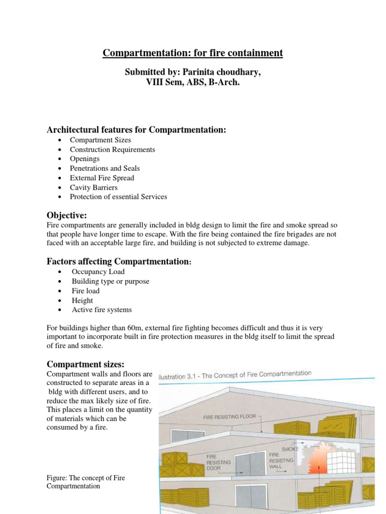 Compartmentation: For Fire Containment: Submitted By: Parinita ...