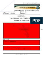 ANÁLISIS DE VARIABLES COMPLEJAS: CAPÍTULO 1 PROPIEDADES DEL CUERPO DE LOS NÚMEROS COMPLEJOS