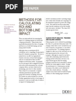 Methods For Calculating Roi and Bottom-Line Impact: White Paper