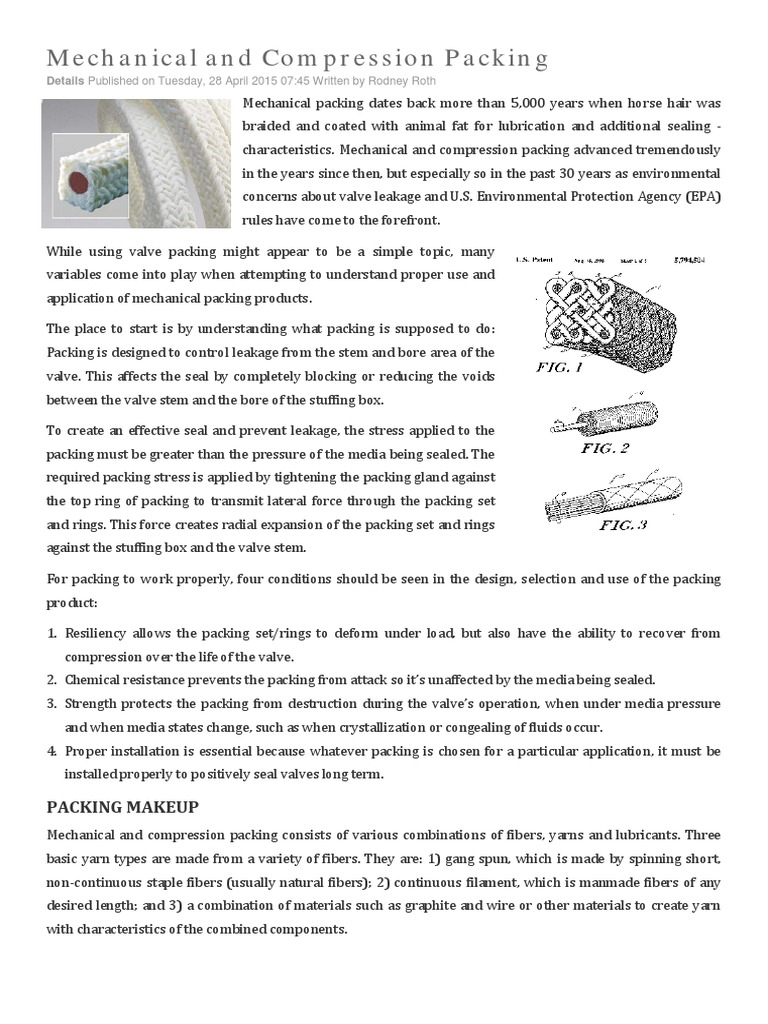 Understanding Mechanical Packing Basics | PDF | Yarn | Valve