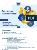 European Partnerships Workshop Agenda