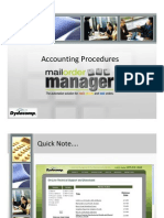 Accounting Processes in Dydacomp's Mulitchannel Order Manager