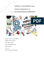 Management of Business Internal Assessment