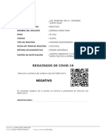 Resultados de Covid-19: Negativo