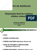 Unidade 6 - Disposição Final de Resíduos Sólidos Urbanos