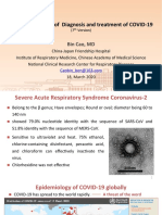 Chinese Guideline of Diagnosis and Treatment of COVID-19: Bin Cao, MD