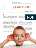 Controlled Critical Listening Skills From The CCSS: He United States
