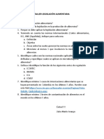 Taller Legislación Alimentaria