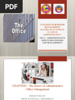 College of Business Management: Bachelor of Science in Office Administration