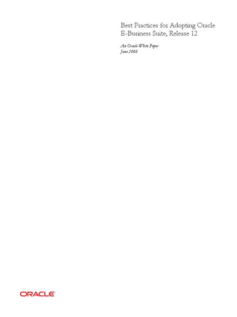 R12 - Best Practices | PDF | Oracle Database | Business Intelligence