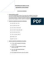 27dejulio.6to Actividades para La Casa