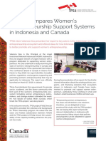 Report Compares Women's Entrepreneurship Support Systems in Indonesia and Canada