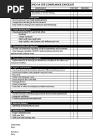 FR-01-EHS-041 Staffhouse Barracks Inspection Checklist | PDF | Toilet ...
