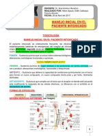 Manejo Inicial en Pacientes Intoxicados. 28.04.17