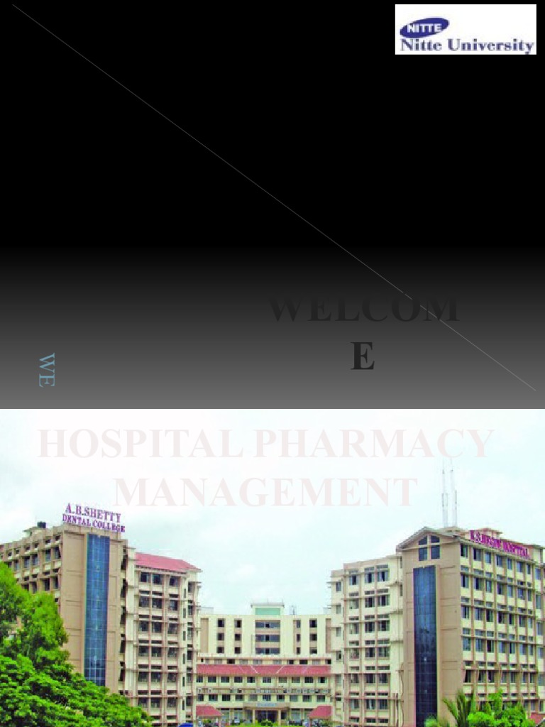 Hospital Pharmacy Management Overview | PDF | Pharmacy | Healthcare Quality
