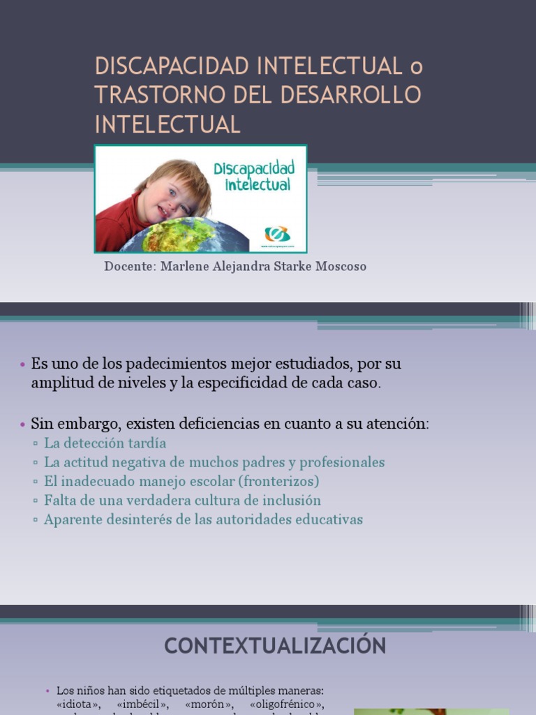 Definición y Clasificación de Discapacidad Intelectual | PDF ...