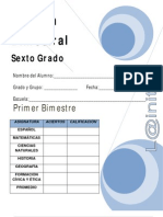 Examen bimestral de sexto grado con soluciones