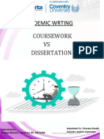 Academic Wrting: Coursework VS Dissertation