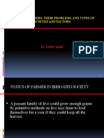 Status of Farmers, Their Problems, and Types of Societies and Factors