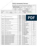 III Mech Timetable