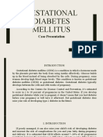 Gestational Diabetes Mellitus: Case Presentation