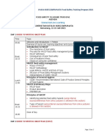 Food Safety Training Agenda-Unika Soegijapranata - 12-16 Juli 2021