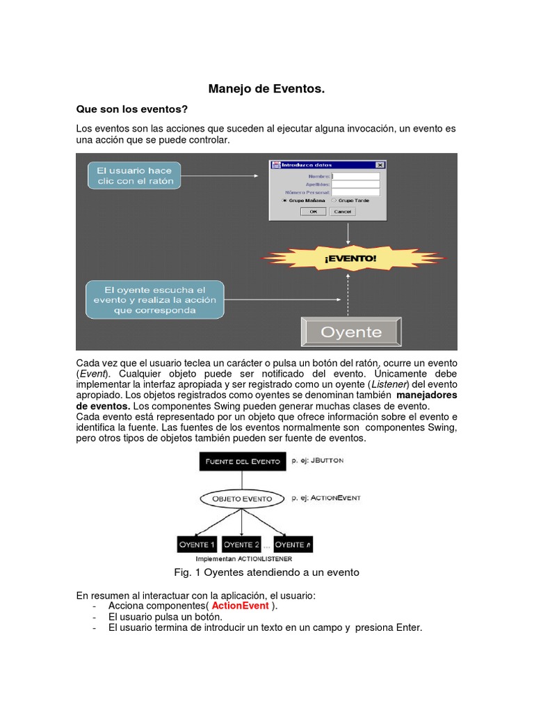 Manejo de Eventos Gui | PDF | Ventana (informática) | Interfaces ...