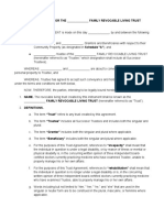 Family Trust Agreement Guide & Template