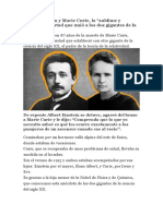 Albert Einstein y Marie Curie