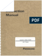 Panasonic VP-7782A Audio Analyzer Instruction Manual