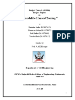 Landslide Hazard Zoning.": Project Phase-1 (401006) Project Report On