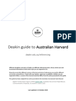 Deakin Guide To Australian Harvard: Deakin - Edu.au/referencing
