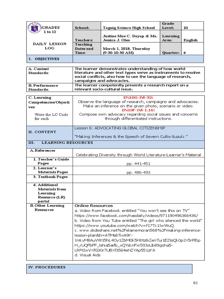 Lesson Plan Template 1 | PDF | Differentiated Instruction | Learning