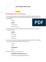 Microbiology Final Exam: DNA Replication and Gene Expression