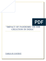 Impact of Pandemic On Job Creation in India