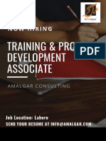 Training & Program Development Associate: Now Hiring