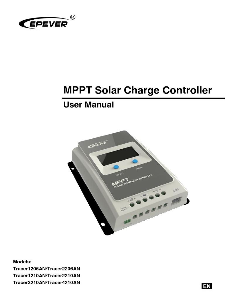 MPPT Solar Charge Controller: User Manual | PDF | Rechargeable Battery ...