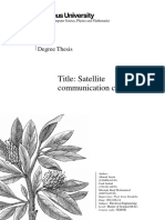Title: Satellite Communication Channel.: Degree Thesis
