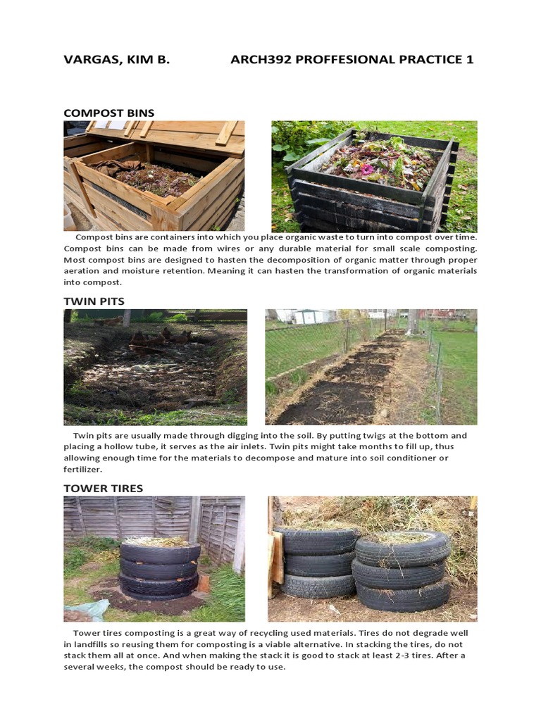 Composting Methods for Organic Waste | PDF