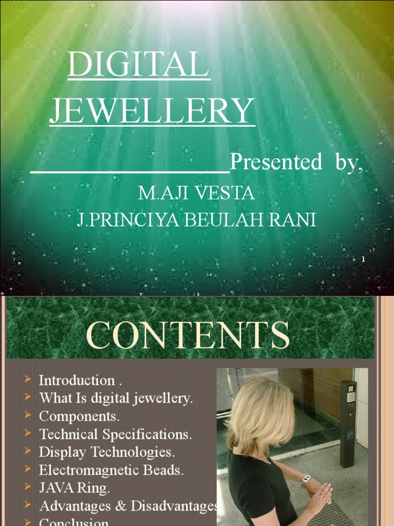 An Introduction to Digital Jewelry Components, Technologies