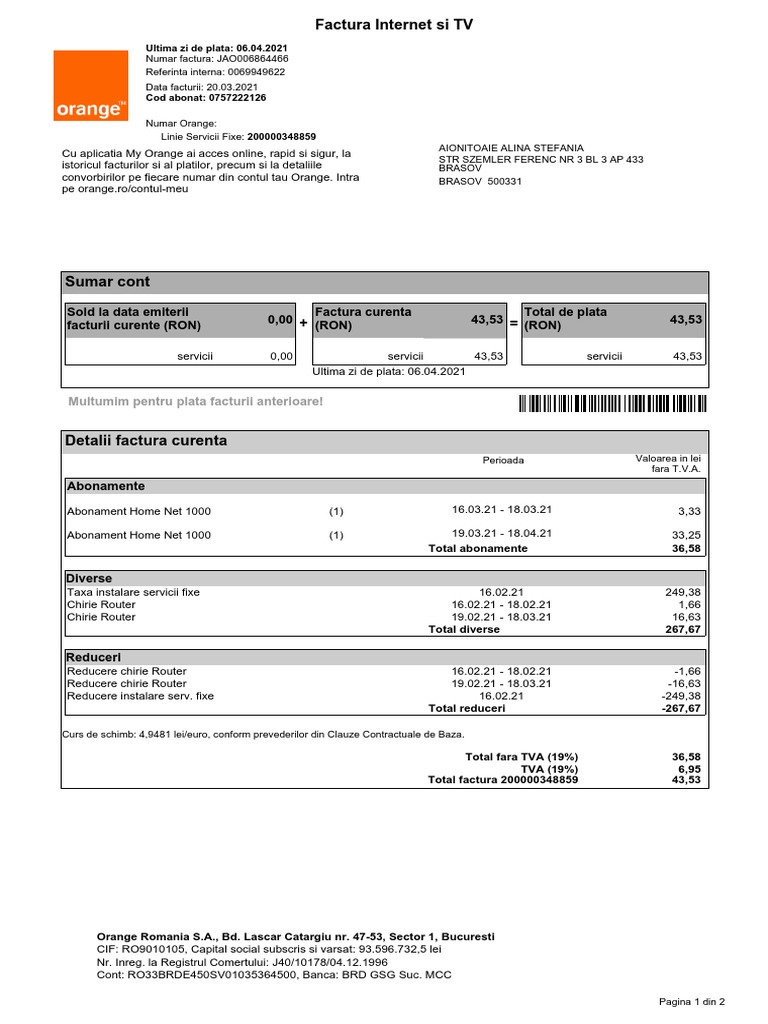 Factura Orange PDF