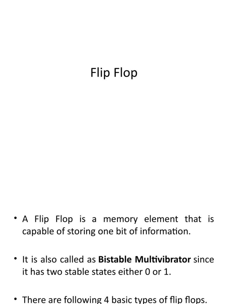 Flip Flops Explanation & Types PDF
