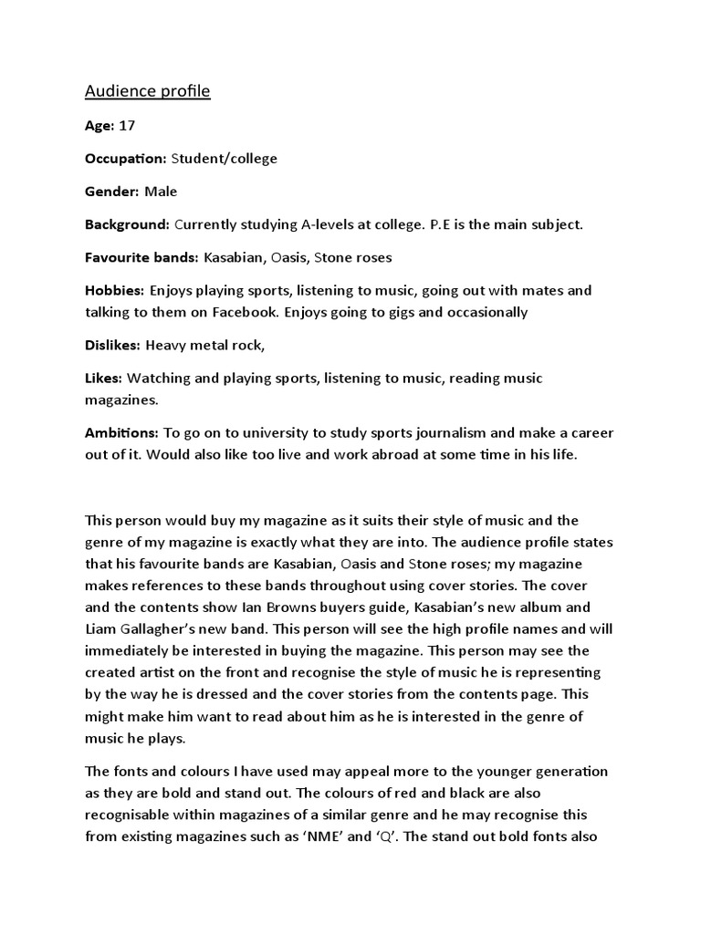 Audience Profile Evaluation | PDF