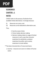 Class 11 Micro Economics Chapter 1 Notes PDF | PDF | Economics ...