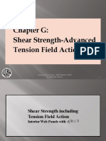 Chapter G: Shear Strength-Advanced Tension Field Action: 1 Advanced Beam: Shear - AISC Manual 15th Ed & ANSI/AISC 360-16