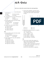 Quick Quiz: On Your Answer Sheet, Write in or Circle The Correct Letter For Each Question