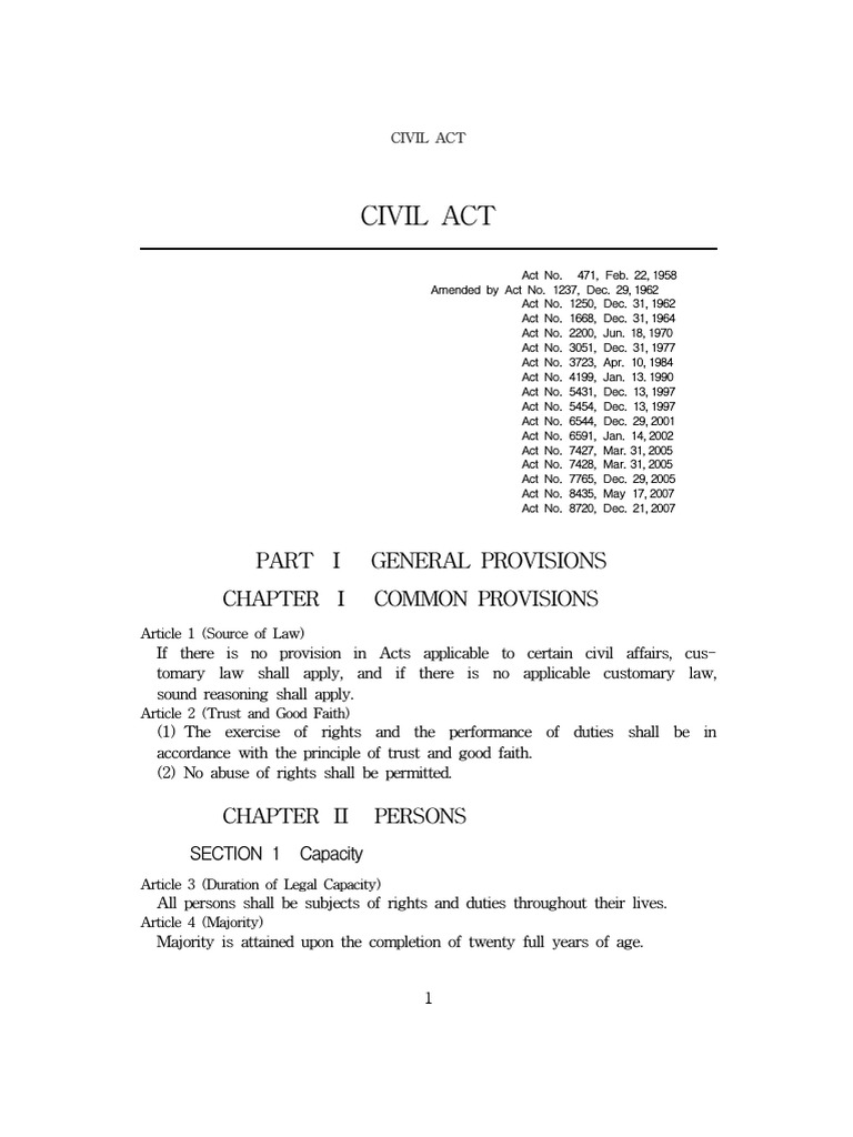 South Korea Civil Code40022463