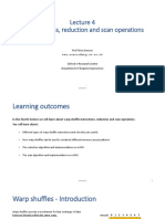 Warp Shuffles, Reduction and Scan Operations: Prof Wes Armour Wes - Armour@eng - Ox.ac - Uk