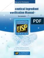Pharmaceutical Ingredient Verification Manual: Excipients