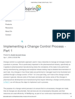 Implementing A Change Control Process - Part 1